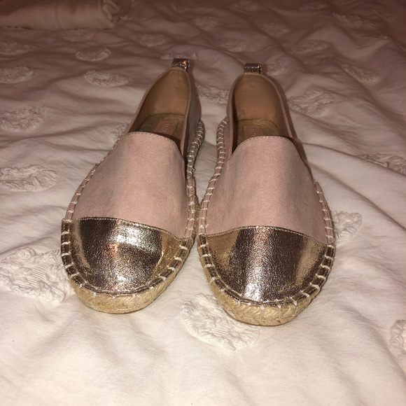 ASOS NEVER WORN Blush and Gold Espadrilles - Picture 1 of 8